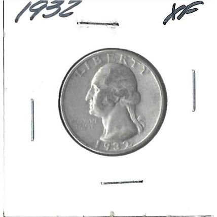 1932 US Silver Washington Quarter XF