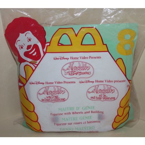 1996 McDonalds Disney's Aladdin #8 Maitre' D Genie Mint in Package
