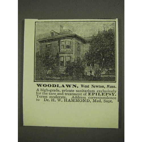 1908 Woodlawn Sanitarium Ad