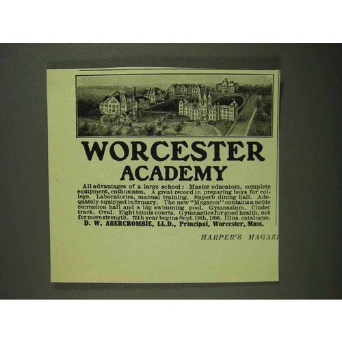 1908 Worcester Academy Ad