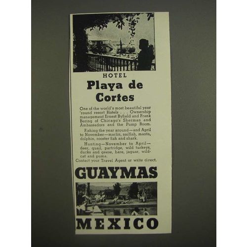 1947 Hotel Playa de Cortes Ad