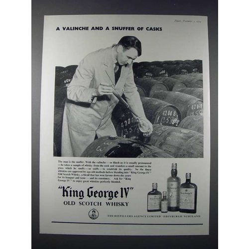 1959 King George IV Scotch Ad - Valinche & Snuffer