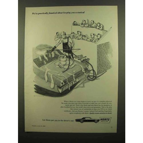 1965 Hertz Rent-A-Car Ad - Fanatical About Ecstatical