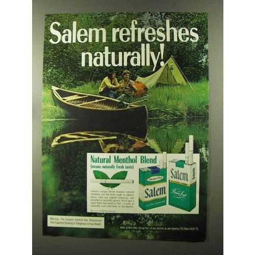 1973 Salem Cigarettes Ad - Salem Refreshes