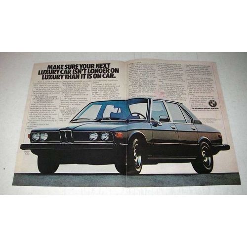 1976 BMW 530i Car Ad - Longer on Luxury