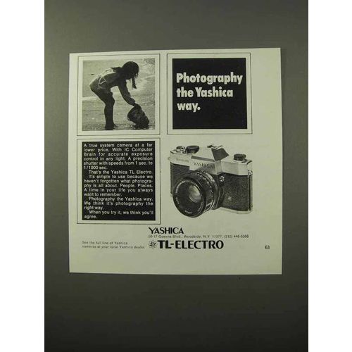 1975 Yashica TL-Electro Camera Ad - Photography