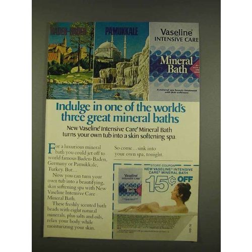 1976 Vaseline Intensive Care Mineral Bath Ad - Indulge