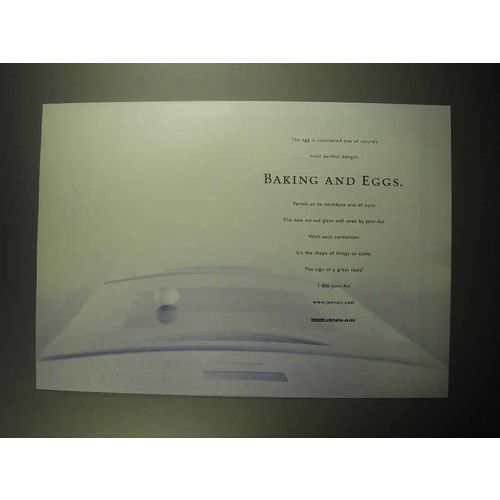 1999 Jenn-Air Curved Glass Wall Oven Ad - Baking Eggs