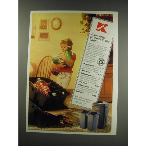 1991 Kmart Rubbermaid Ad - Stack 'n Cycle, Snap 'n Cycle, Bruiser Wheeled Refuse