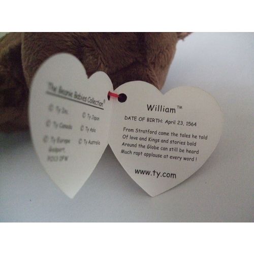 TY The Beanie Babies Collection William (Shakespeare) 2003 DOB April 23, 1564
