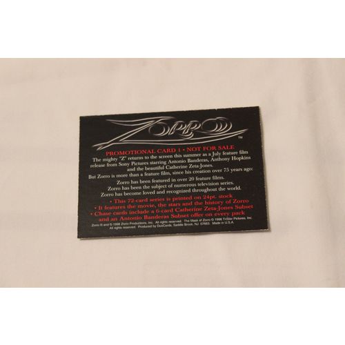 1998 DuCards Zorro Promo 1