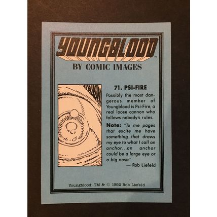 Youngblood trading card #71, excellent condition!