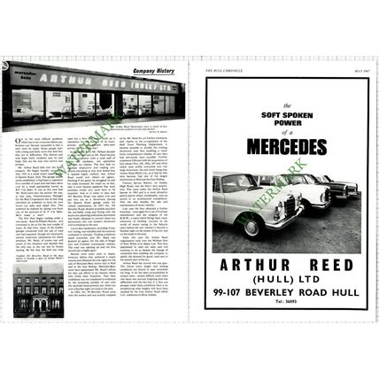 9729) Arthur Reed Hull Mercedes Garage - 1967 Article