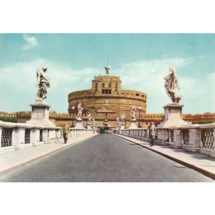 Roma Ponte E Castel S Angelo Italy Postcard unused VGC