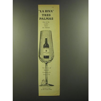 1964 Tres Palmas La Riva Sherry Ad - La Riva Tres Palmas