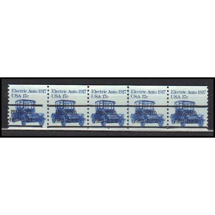 1906a 17c Electric Auto Fine MNH Dry Gum PNC 4A/5 Gap 2L AA0192