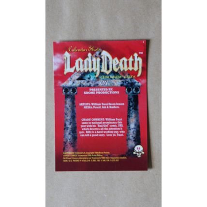 Lady Death All-Chromium Base trading Card # 55 (C) 1994 Chaos Krome comics
