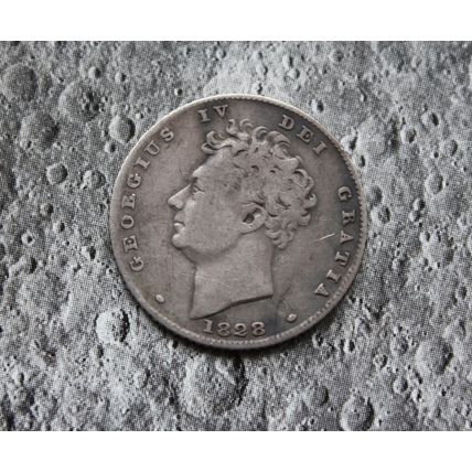 1828 GEORGE IV Silver Sixpence 6d British English 92.5% Silver