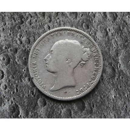 1871 Queen Victoria Silver Sixpence 6d British English 92.5% Silver Die 13