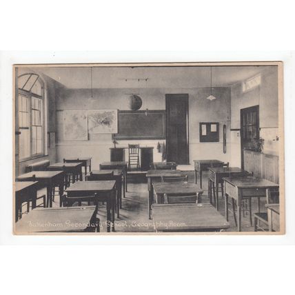 The Geography Room Secondary School Fakenham Postcard Norfolk