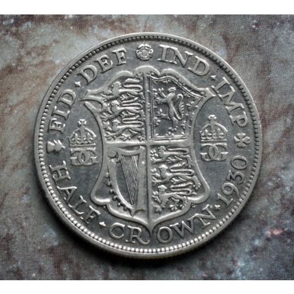 1930 George V Silver 50% Half-crown British English