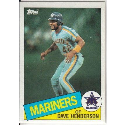 1985 Topps Baseball card 344 Dave Henderson