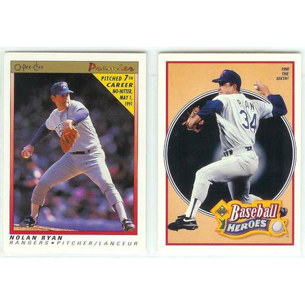 Nolan Ryan 2x card lot