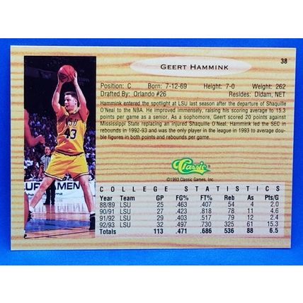 1993 Classic #38 Geert Hammink