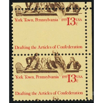 1726, Mint NH 13¢ Unbeleivable Misperfed Pair Freaky Error * Stuart Katz