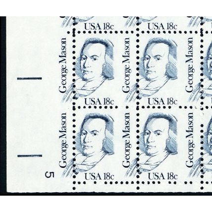1858, MNH 18¢ Large Misperf Freak Error Sheet of 100 Stamps - Stuart Katz