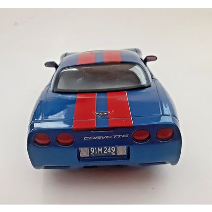 2002 Chevy Corvette Marvel Captain America Maisto Blue Chevrolet 1/25 Loose READ