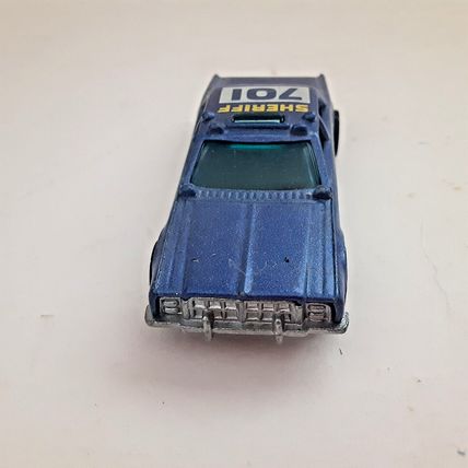 Hot Wheels 1980s Sheriff 701 Blackwall Police Metalflake Blue Vintage Malaysia