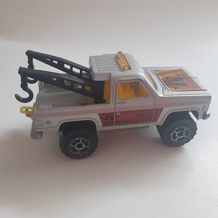 1980s Chevrolet Chevy Tow Truck Majorette Auto Assistance Wrecker Vintage