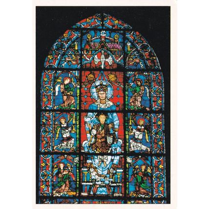 Chartres Vitrail Cathedrale France Postcard posted unused VGC