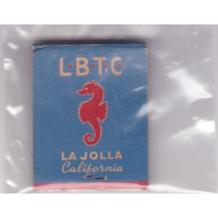 La Jolla Beach & Tennis Club - Vintage Matchbook - Full - San Diego CA