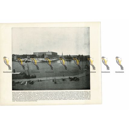 Royal Palace, Stockholm, Sweden, Book Illustration, (Print), 1899