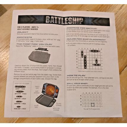Battleship The Classic Naval Combat Game Hasbro Games 2012 Complete Game