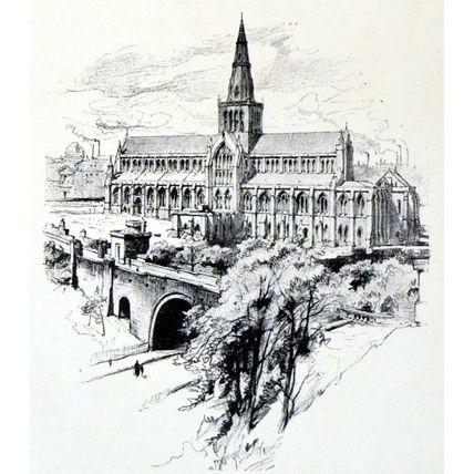 GLASGOW CATHEDRAL 1893 Sir George Reid PRINT