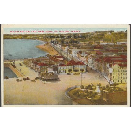 Weigh Bridge and West Park, St Helier, Liberation of Jersey, 1945 - Postcard