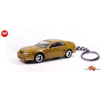 RARE KEYCHAIN 99~2000 GOLD FORD MUSTANG GT~5.0 CUSTOM Ltd Ed. GREAT GIFT