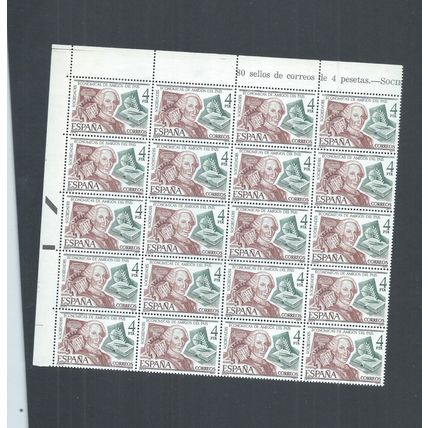 Spain stamps. 1977 Economic Society of Friends of the Land MNH block (AL817)