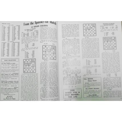 Chess Life, February 1966 - Petrosian; Spassky-Tal match, Erevan 1965, etc..