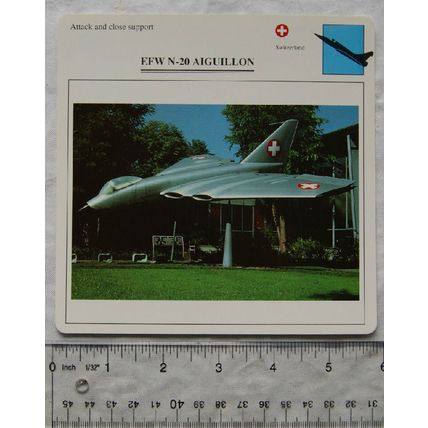 EFW N-20 Aiguillon - Switzerland - Attack & Close Support - Collectors Club Card