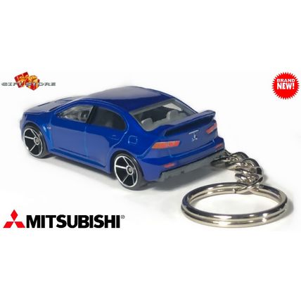 VERY RARE KEYCHAIN BLUE MITSUBISHI LANCER