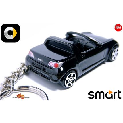 HTF RARE KEYCHAIN TRIPLE BLACK SMART ROADSTER CUSTOM Ltd Ed.