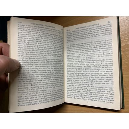 1902 "THE FRENCH REVOLUTION A HISTORY" THOMAS CARLYLE ANTIQUE LEATHER BOOK (P3)