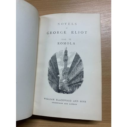 GEORGE ELIOT "ROMOLA" FICTION ANTIQUE BOOK (P4)