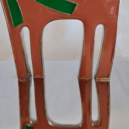 Metal Silver REINDEER Christmas STOCKING HANGER Mantel Holder Hook Snow Enamel