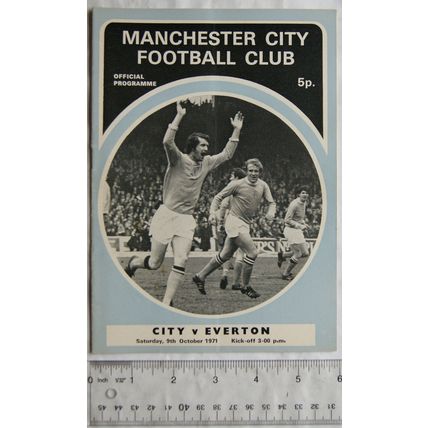 1971 programme Manchester City v. Everton, 9/10