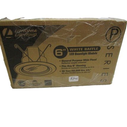 LITHONIA LIGHTING 6" LED M6 WHITE BAFFLE DOWNLIGHT MODULE 6BPMW SERIES 725 5pac